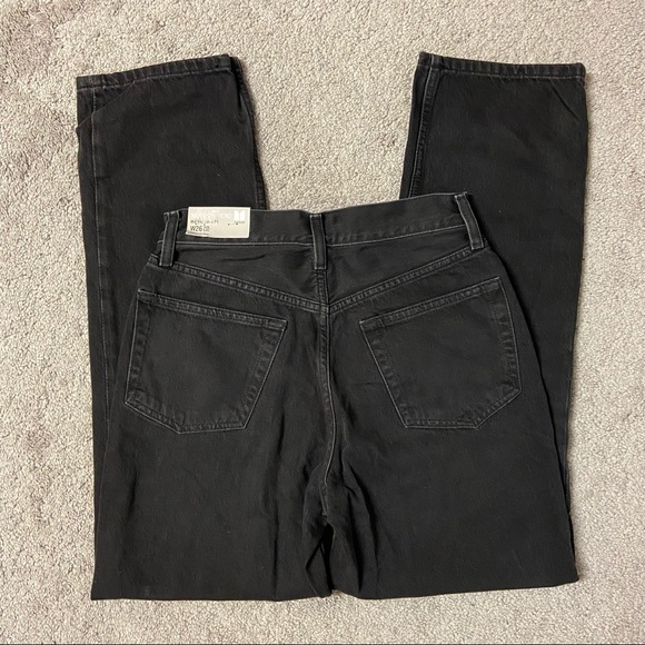 TOPSHOP Moto Black New Boyfriend Mid Rise Loose Fit Jeans Size W26 L32 NWT - Picture 9 of 12